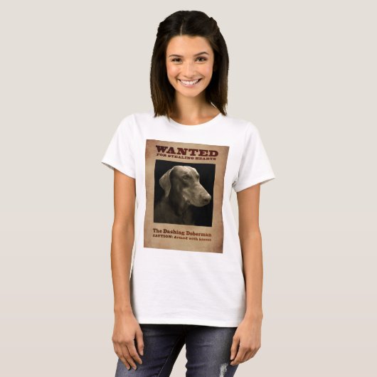 De Dashing Doberman T-shirt (Voorkant volledig)