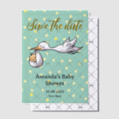 De datum baby shower opslaan vellum uitnodigingen (Offset (Uitnodiging))