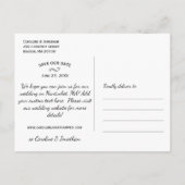 De datum-fotokaart opslaan | Trendy, modern, Casua Aankondigingskaart (Achterkant)