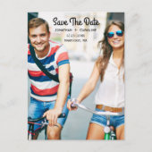 De datum-fotokaart opslaan | Trendy, modern, Casua Aankondigingskaart (Voorkant)