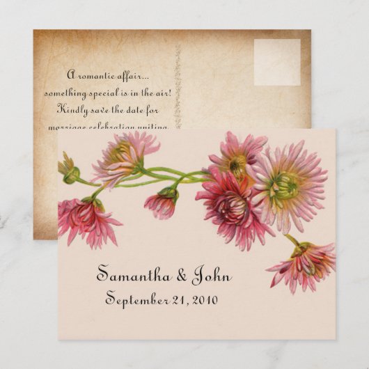 De datum handmatig opslaan aankondigingskaart (Voorkant / Achterkant)