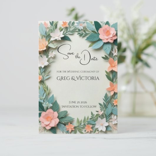 De datum handmatig opslaan kaart (Staand voorkant)