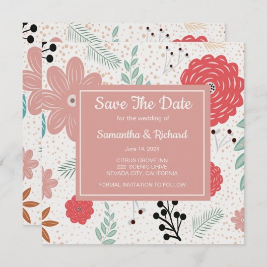De datum handmatig opslaan save the date (Voorkant / Achterkant)