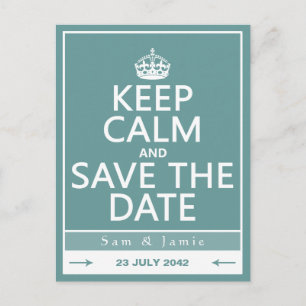 De datum kalm houden en opslaan (volledig aanpasba aankondigingskaart