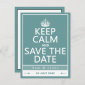 De datum kalm houden en opslaan (volledig aanpasba aankondigingskaart (Voorkant / Achterkant)