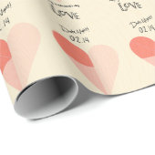 De datum nacht cadeau wrap cadeaupapier (Rol Hoek)