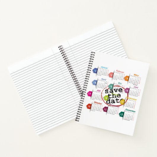 De datum notitieboek opslaan (Binnen)