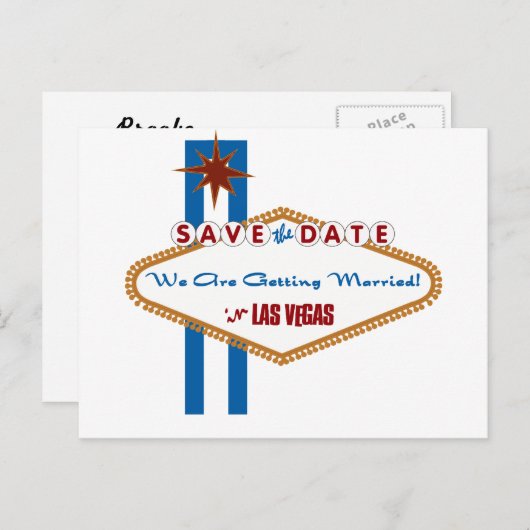 De datum opslaan aankondigingskaart (Voorkant / Achterkant)