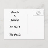 De datum opslaan aankondigingskaart (Achterkant)