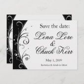 De datum opslaan aankondigingskaart (Voorkant / Achterkant)