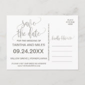 De datum opslaan aankondigingskaart (Achterkant)