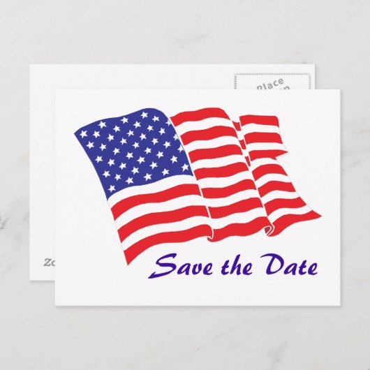 De datum opslaan aankondigingskaart (Voorkant / Achterkant)