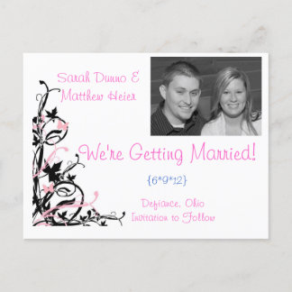 De datum opslaan aankondigingskaart