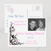 De datum opslaan aankondigingskaart (Voorkant / Achterkant)