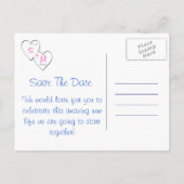 De datum opslaan aankondigingskaart (Achterkant)