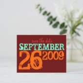 De datum opslaan aankondigingskaart (Staand voorkant)