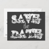 De datum opslaan aankondigingskaart (Voorkant / Achterkant)