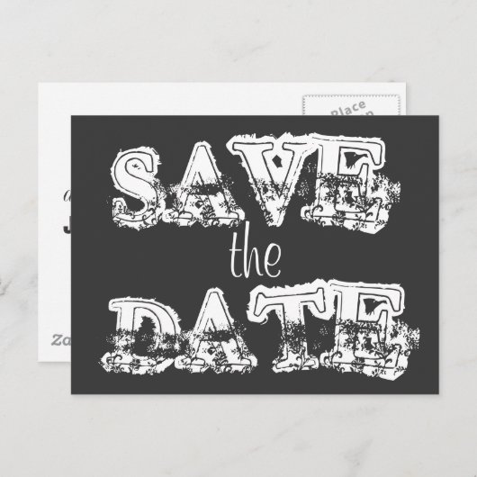 De datum opslaan aankondigingskaart (Voorkant / Achterkant)