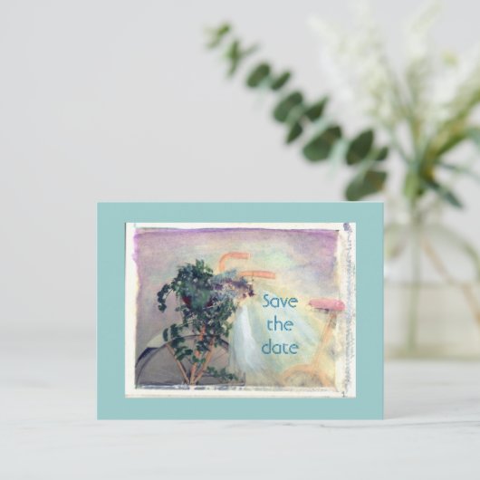 De datum opslaan aankondigingskaart (Staand voorkant)