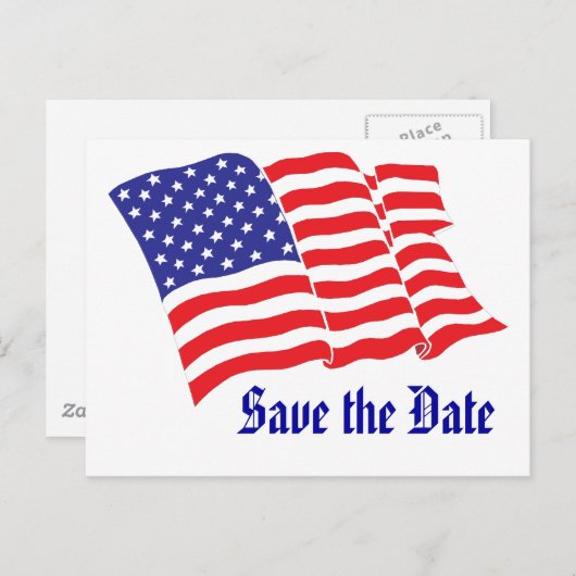 De datum opslaan aankondigingskaart (Voorkant / Achterkant)