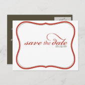 De datum opslaan aankondigingskaart (Voorkant / Achterkant)