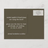 De datum opslaan aankondigingskaart (Achterkant)