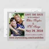 De datum opslaan aankondigingskaart (Voorkant / Achterkant)