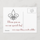 De datum opslaan aankondigingskaart (Achterkant)