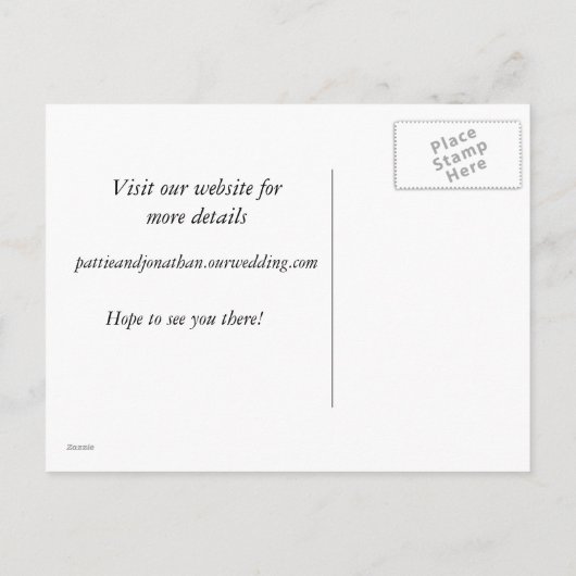 De datum opslaan aankondigingskaart (Achterkant)