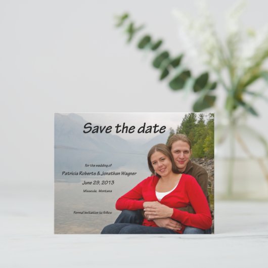 De datum opslaan aankondigingskaart (Staand voorkant)