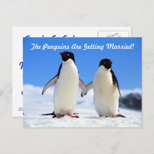 De datum opslaan aankondigingskaart (Voorkant / Achterkant)