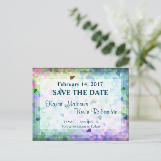 De datum opslaan aankondigingskaart (Staand voorkant)