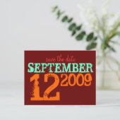 De datum opslaan aankondigingskaart (Staand voorkant)