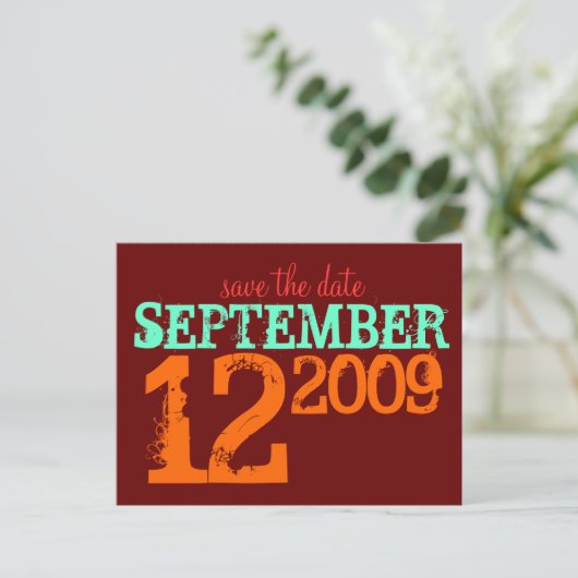 De datum opslaan aankondigingskaart (Staand voorkant)