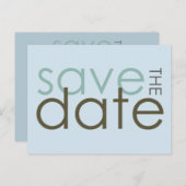 De datum opslaan aankondigingskaart (Voorkant / Achterkant)