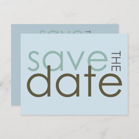 De datum opslaan aankondigingskaart (Voorkant / Achterkant)