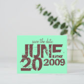 De datum opslaan aankondigingskaart (Staand voorkant)