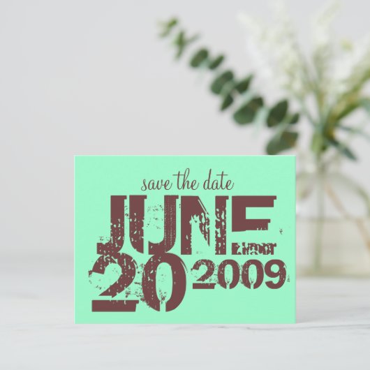 De datum opslaan aankondigingskaart (Staand voorkant)