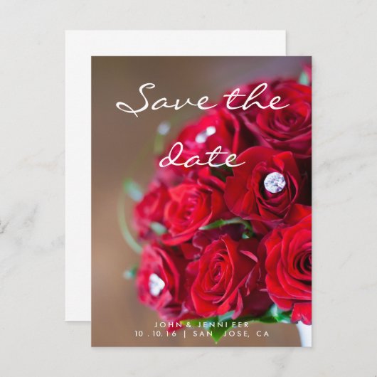 De datum opslaan aankondigingskaart (Voorkant / Achterkant)