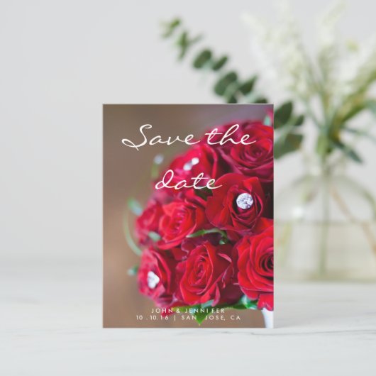 De datum opslaan aankondigingskaart (Staand voorkant)