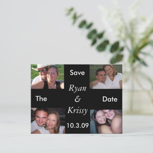 De datum opslaan aankondigingskaart (Staand voorkant)