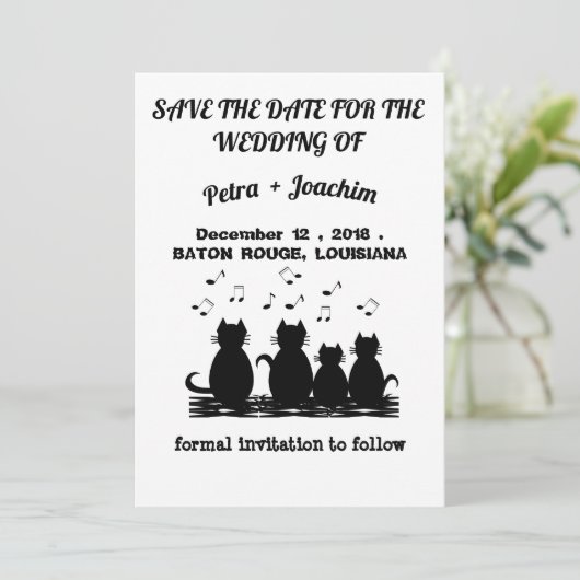 De datum opslaan bedankkaart (Staand voorkant)