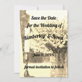 De datum opslaan bedankkaart