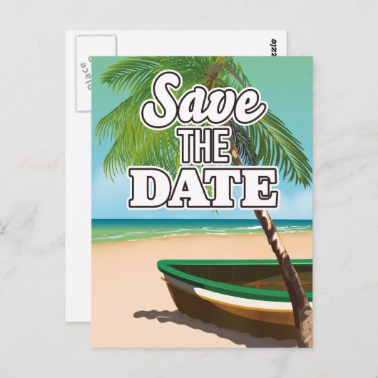 De datum opslaan briefkaart (Voorkant / Achterkant)