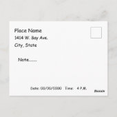 De datum opslaan briefkaart (Achterkant)