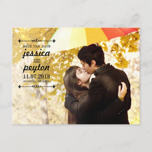 De datum opslaan Briefkaart (Voorkant)