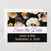  De datum opslaan briefkaart roze (Voorkant / Achterkant)