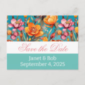  De datum opslaan briefkaart roze (Voorkant)