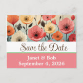  De datum opslaan briefkaart roze (Voorkant)