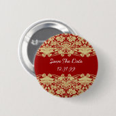 De datum opslaan Button- tekst Ronde Button 5,7 Cm (Voorkant /achterkant)